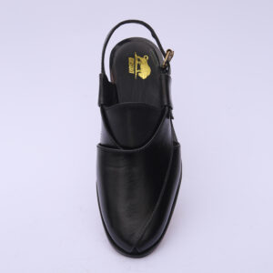 Plane Black Chappal - 012